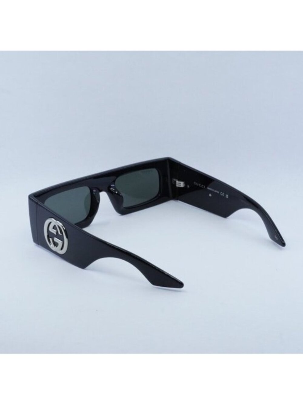 Gucci GG1646S 001 Sunglasses Black Rectangle Frame, Grey Lenses - Picture 4 of 11